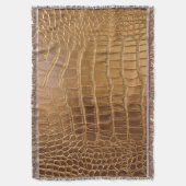 Faux Crocodile Leather Animal Skin Pattern Deken (Voorkant Verticaal)