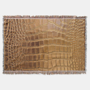 Faux Crocodile Leather Animal Skin Pattern Deken