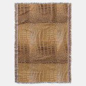Faux Crocodile Leather Animal Skin Pattern Deken (Voorkant Verticaal)