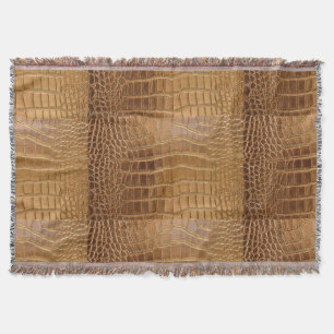 Faux Crocodile Leather Animal Skin Pattern Deken