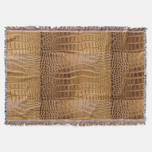 Faux Crocodile Leather Animal Skin Pattern Deken (Voorkant)