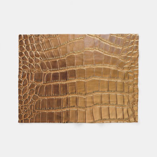 Faux Crocodile Leather Animal Skin Pattern Fleece Deken (Voorkant (Horizontaal))