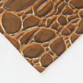 Faux Crocodile Leather Animal Skin Pattern Fleece Deken (Hoek)