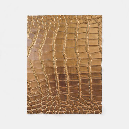 Faux Crocodile Leather Animal Skin Pattern Fleece Deken (Voorkant)