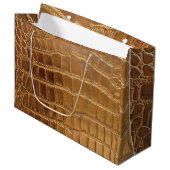 Faux Crocodile Leather Animal Skin Pattern Groot Cadeauzakje (Voorkant Gekanteld)