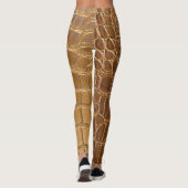 Faux Crocodile Leather Animal Skin Pattern Leggings (Achterkant)