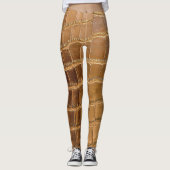 Faux Crocodile Leather Animal Skin Pattern Leggings (Voorkant)
