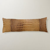 Faux Crocodile Leather Animal Skin Pattern Lichaamskussen (Achterkant)