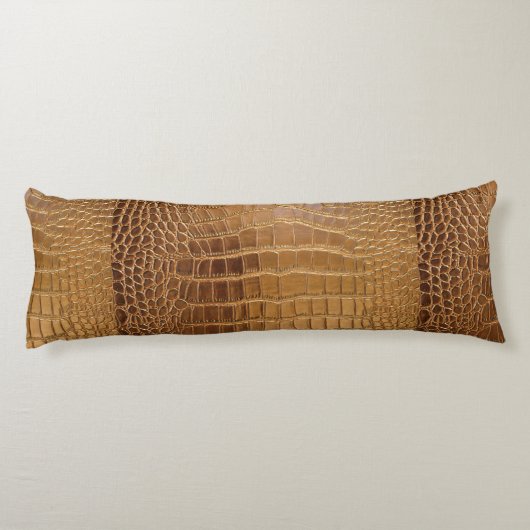 Faux Crocodile Leather Animal Skin Pattern Lichaamskussen (Achterkant)