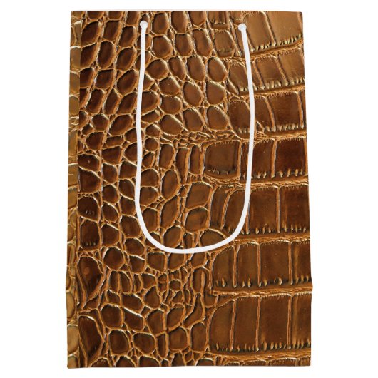 Faux Crocodile Leather Animal Skin Pattern Medium Cadeauzakje (Achterkant)