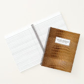 Faux Crocodile Leather Animal Skin Pattern Notitieboek (Binnen)