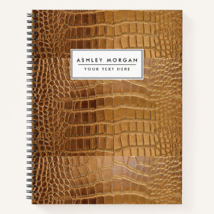 Faux Crocodile Leather Animal Skin Pattern Notitieboek
