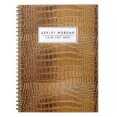 Faux Crocodile Leather Animal Skin Pattern Notitieboek (Voorkant)