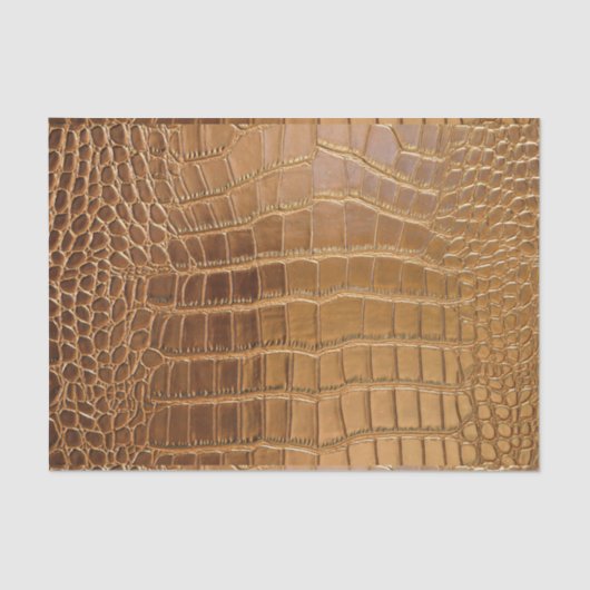 Faux Crocodile Leather Animal Skin Pattern Tissuepapier (Voorkant)