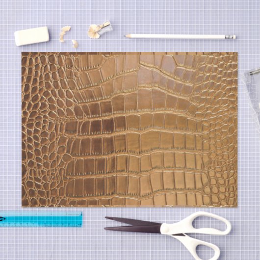 Faux Crocodile Leather Animal Skin Pattern Tissuepapier (Craft)
