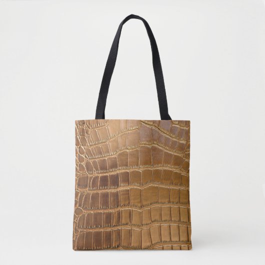 Faux Crocodile Leather Animal Skin Pattern Tote Bag (Voorkant)