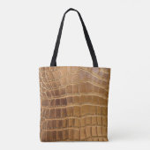 Faux Crocodile Leather Animal Skin Pattern Tote Bag (Achterkant)