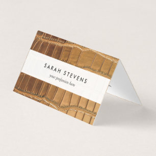 Faux Crocodile Leather Animal Skin Pattern Visitekaartje