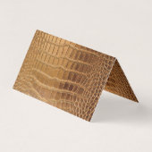 Faux Crocodile Leather Animal Skin Pattern Visitekaartje (Achterkant)