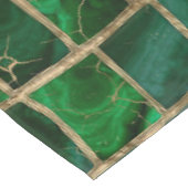 Faux Crocodile texture Malachite and gold Tafelkleed (Gekanteld)