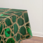 Faux Crocodile texture Malachite and gold Tafelkleed (Voorbeeld)