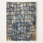 Faux Crocodile texture marmer and gold Planner (Achterkant)