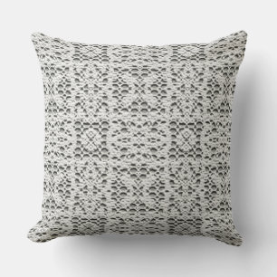 Faux Crotchet White Kussen