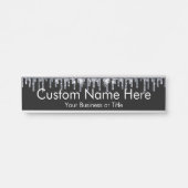 Faux Crystal Rhinestone Bling Beauty Salon Mode Deurbordje (Voorkant)