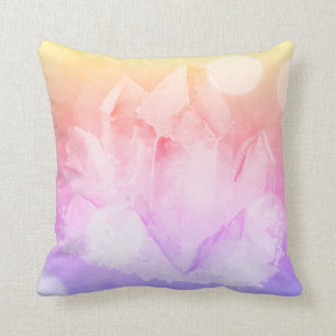 *~* Faux Crystals Roos Quartz & Lavender Kussen
