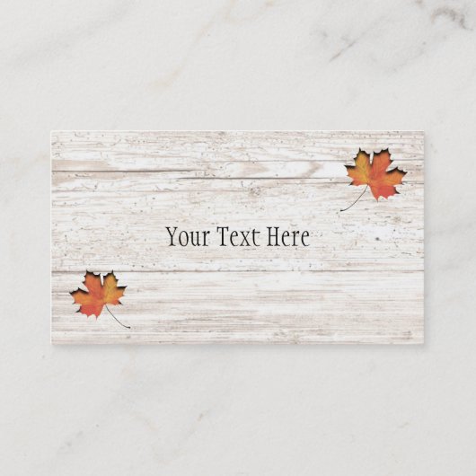 Faux Cutout Maple Leaf Syrup Visitekaartje (Achterkant)