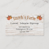 Faux Cutout Maple Leaf Syrup Visitekaartje (Voorkant)