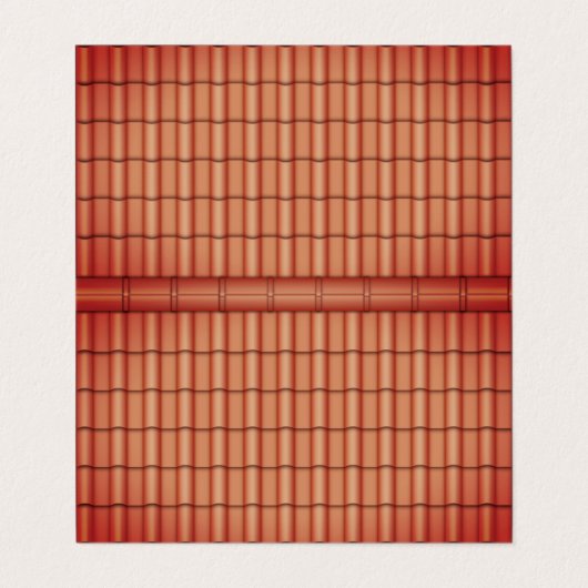 Faux dak tegels visitekaartje (Buitenkant ongevouwen)