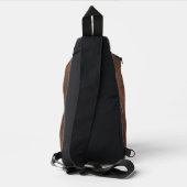 Faux Dark Brown Leather Sling Bag (Achterkant)