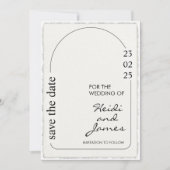 Faux Deckle Edge Paper qr code foto Uitnodigingen (Voorkant)