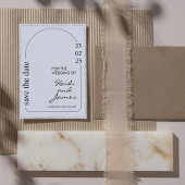 Faux Deckle Edge Paper qr code foto Uitnodigingen