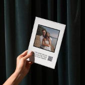 Faux Deckle Edge Paper qr code foto Uitnodigingen