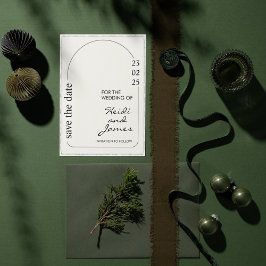 Faux Deckle Edge Paper qr code foto Uitnodigingen