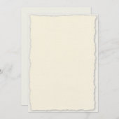 Faux Deckle Edge Paper Wedding Sjabloon Kaart (Voorkant / Achterkant)