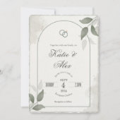 Faux Deckled Edge Rustieke Eenvoudige Script uitno Kaart (Voorkant)