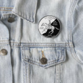 Faux Delaware State Quarter Ronde Button 5,7 Cm (In situ)