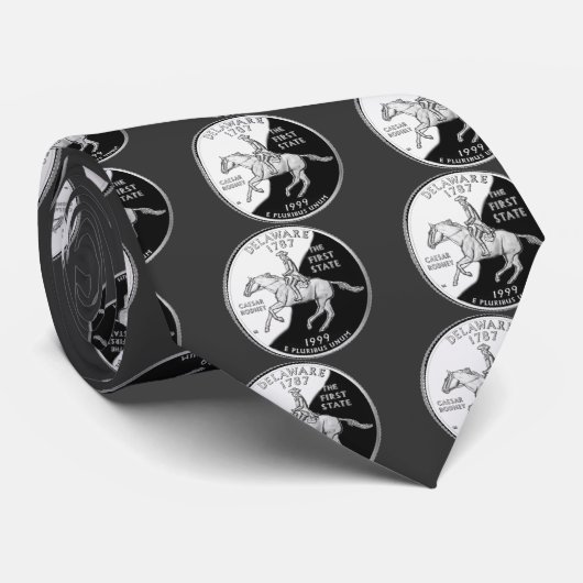 Faux Delaware State Quarter Stropdas (Opgerold)