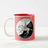 Faux Delaware State Quarter Tweekleurige Koffiemok (Links)