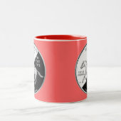 Faux Delaware State Quarter Tweekleurige Koffiemok (Center)