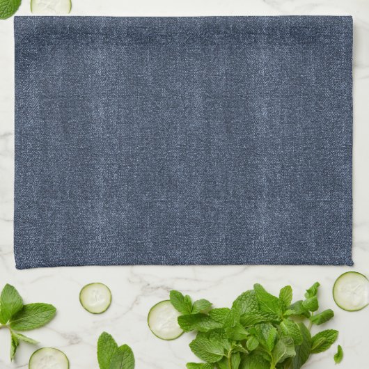 Faux Denim Blue Jean Theedoek (Gevouwen)