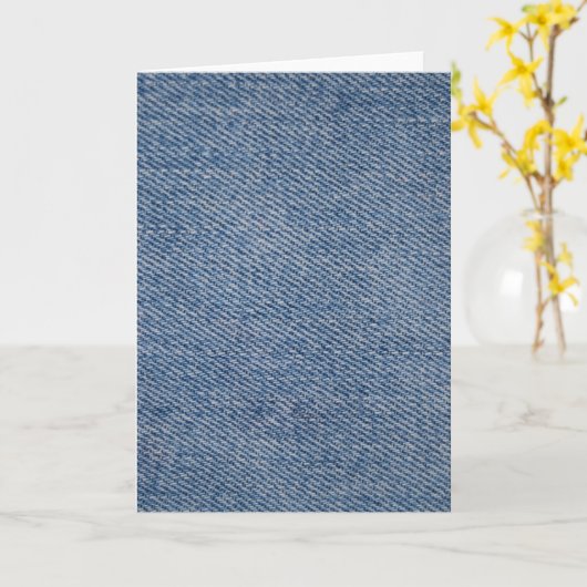 Faux Denim! Kaart (Gele Bloem)
