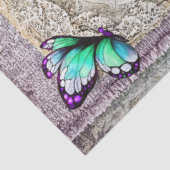 Faux Denim & Lace Fantasy Castle Decoupage Tissuepapier (Detail)