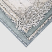 Faux Denim & Lace Fantasy Muis Decoupage Tissuepapier (Detail)