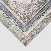 Faux Denim & Lace Fantasy Paddenstoel Decoupage Tissuepapier (Detail)