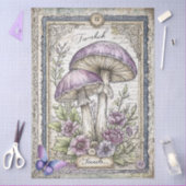 Faux Denim & Lace Fantasy Paddenstoel Decoupage Tissuepapier (Craft)