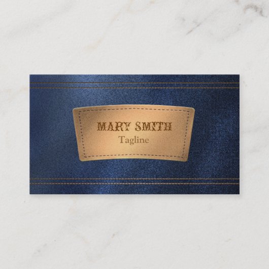 Faux Denim & Leather Boutique Visitekaartje (Voorkant)